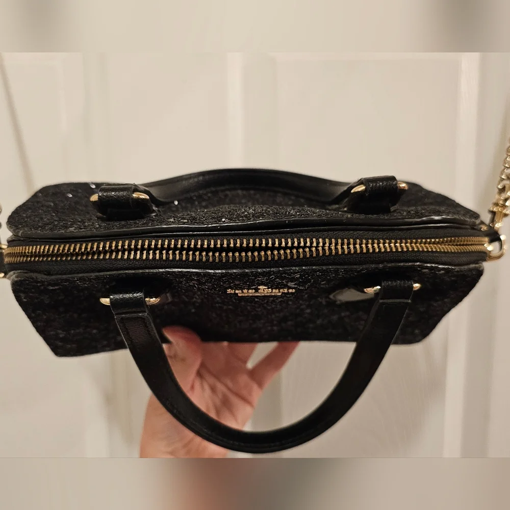 Kate Spade EUC Laurel Way Glitter Mini Riley Crossbody - Black
